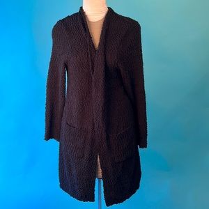 Modern Canvas long fuzzy sweater open front with pockets sz. L